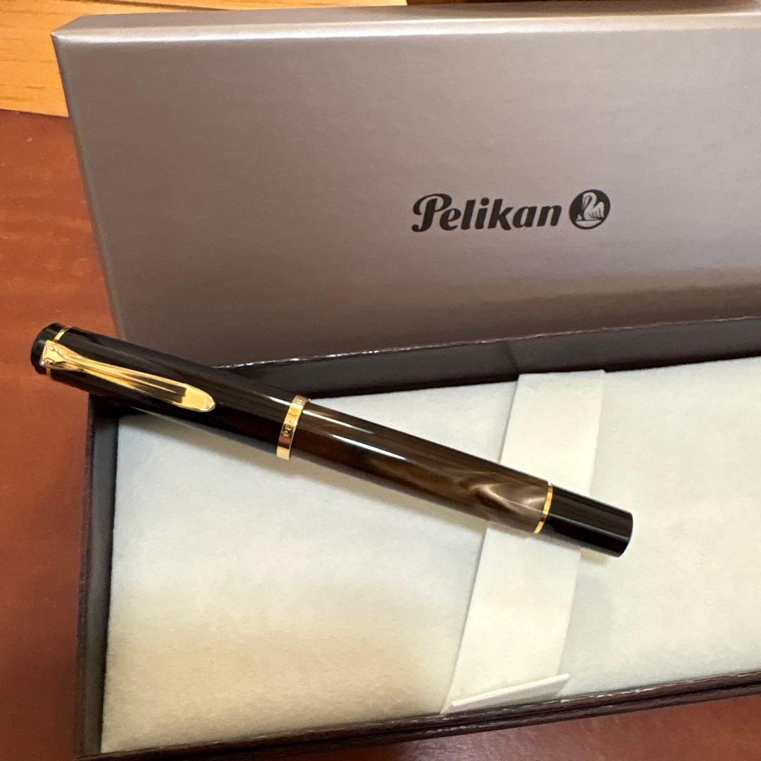 ペリカンクラシックM200ピストン吸入式マープルブラウン極美品