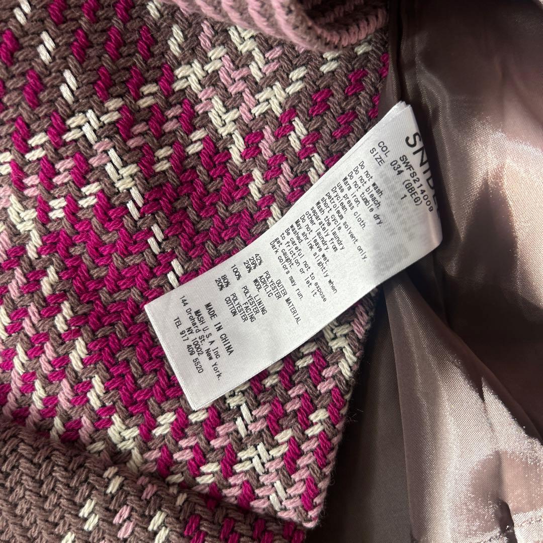新品未使用タグ付き★snidel ロービングチェックフレアスカート　ピンク