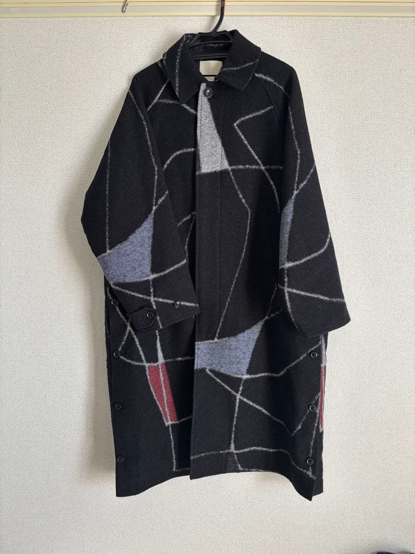 YOKE ジャガードバルマカーンコート　チェスターコート