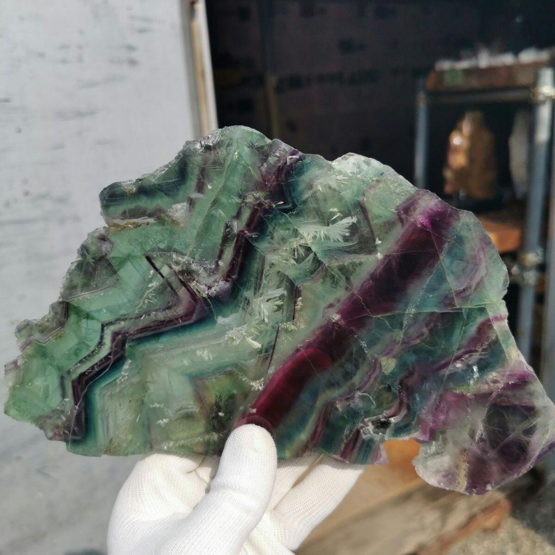フローライト　1084グラム　鑑賞石　石 置物　オブジェ　インテリア
