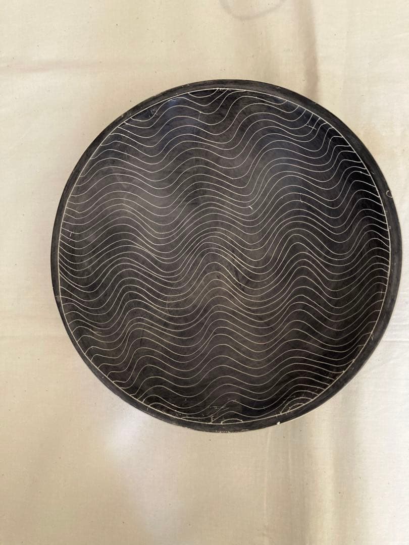 アフリカ柄フル-ツ皿(手書きハンドメイド)