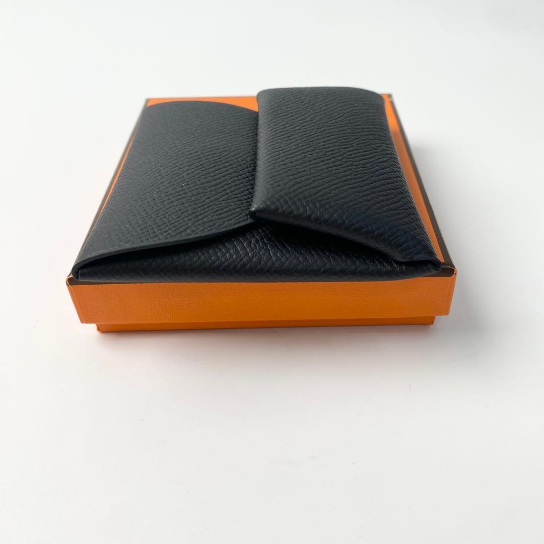 新品 エルメスHERMES バスティア 黒 エプソン ケース B刻印.