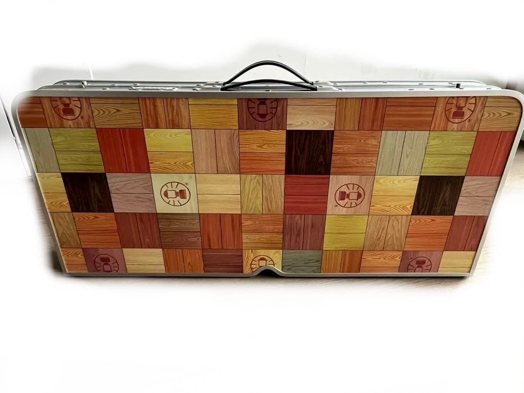 Coleman アウトドアテーブル モザイク　木目調