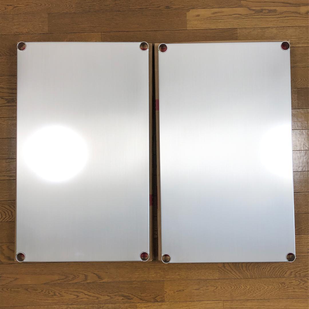 ルミナスプレミアムソリッドシェルフ幅75 奥行45 ポール径25mm 2枚セット