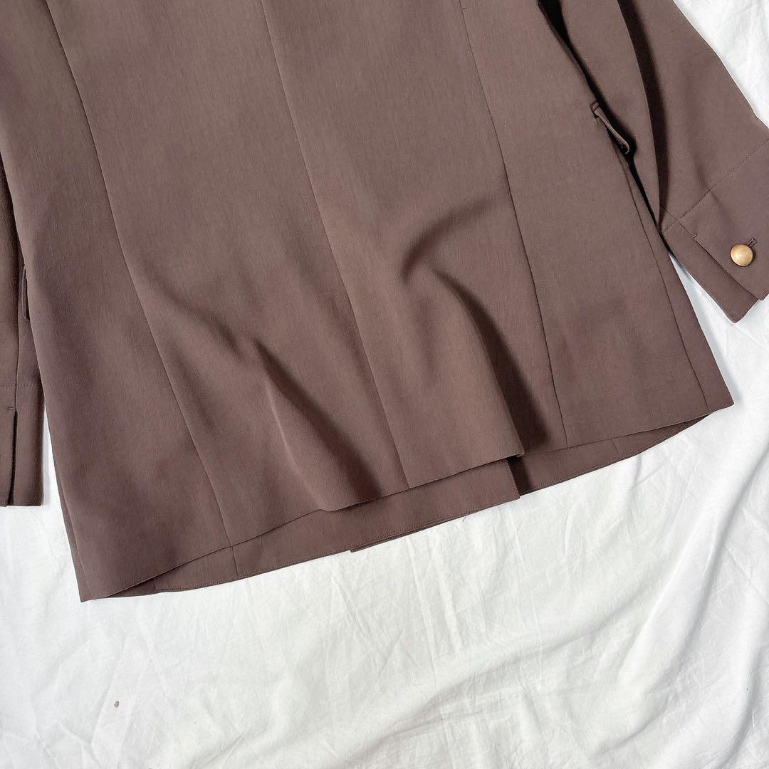 AOKI 2wayストレッチ トロピカルジャケット パンツ 茶 セットアップ 9