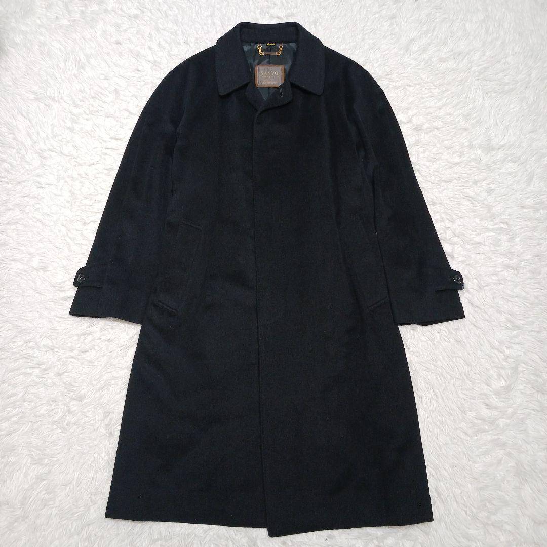 ✨極美品✨サンヨー　エクセレント　カシミヤ ステンカラーコート　黒　A5