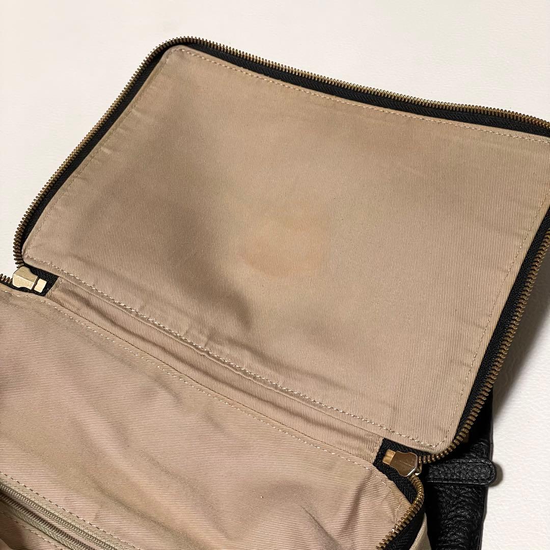 アタオ リュック バックパック マッシュルーム リネン レザー バイカラー 金具