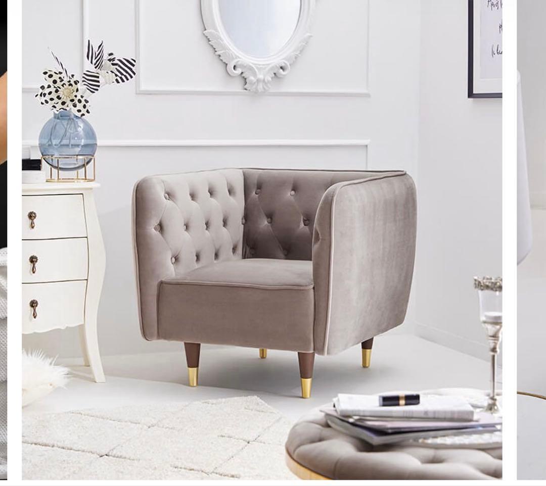 LOWYA ロウヤ　ソファ　ベルベット調