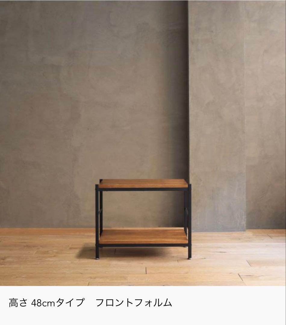 【リセノ】ZAGA RACK60（高さ48cm 2段ラック スチールと木材）