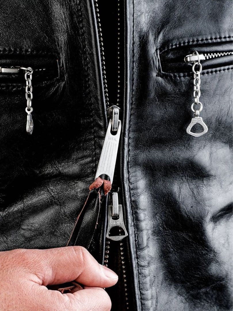 茶芯ホースハイド singleriderライダースジャケットサイズL