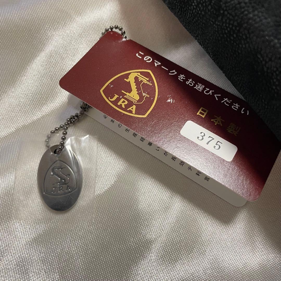 JRA認定　象革 象皮 エレファントレザー ラウンドジップ 本革　長財布　黒