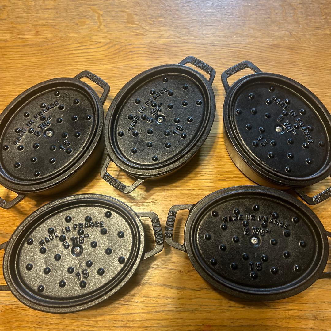 STAUB LA COCOTTE 5個セット　ラウンド　15センチ　バラ売りOK