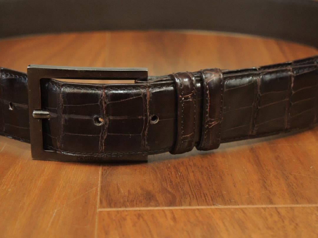 美品　4万円　CESARE PACIOTTI　最高位　リアルクロコレザー　90㎝