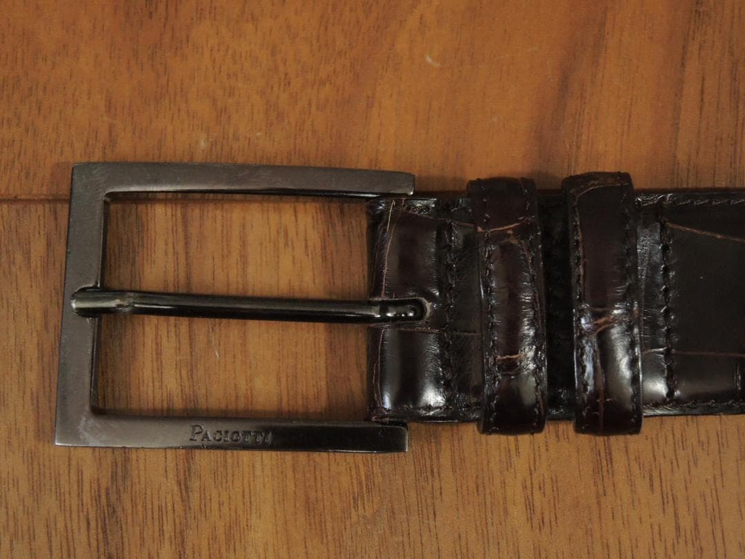 美品　4万円　CESARE PACIOTTI　最高位　リアルクロコレザー　90㎝