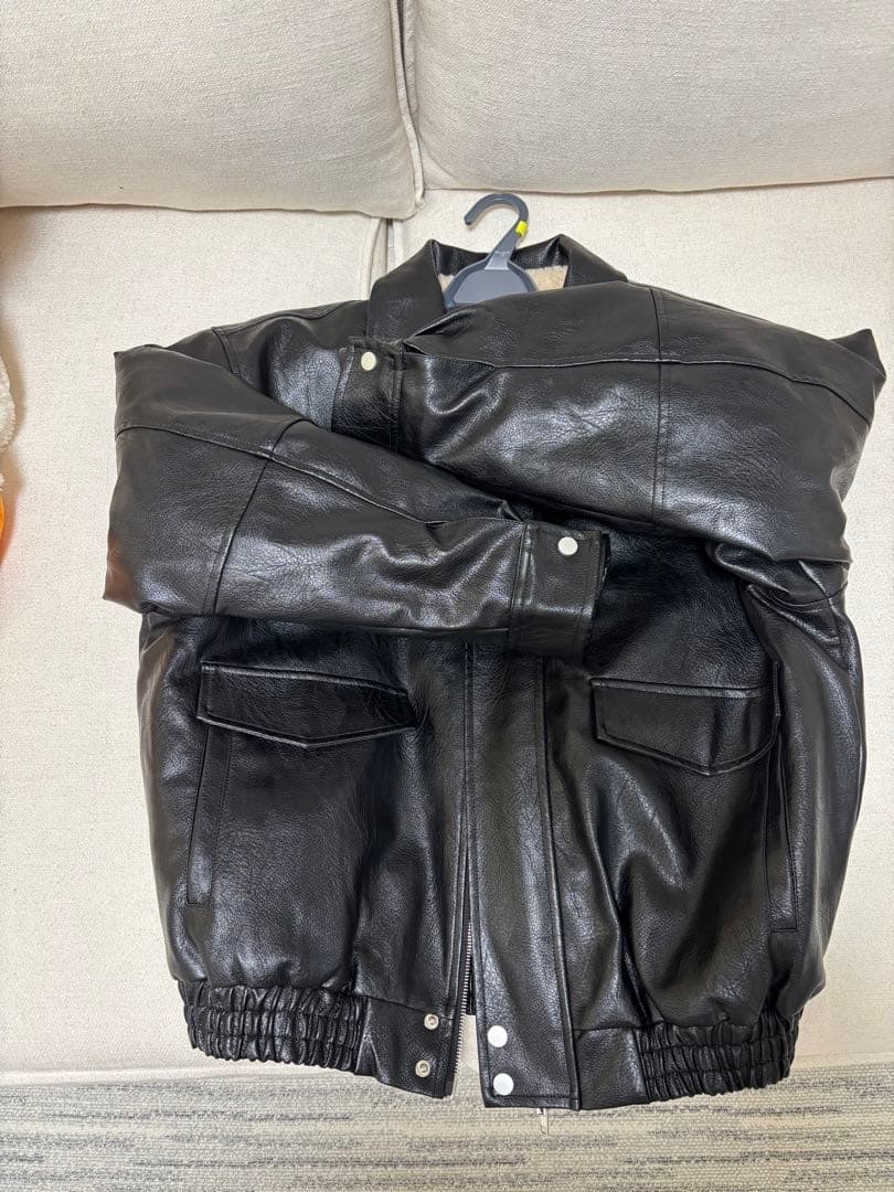 felim LEATHER BOA JACKET フリーサイズ ブラック