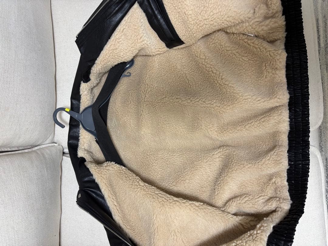 felim LEATHER BOA JACKET フリーサイズ ブラック