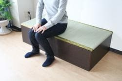 【新品・送料無料】【日本製】ブラウンユニット畳セット（1畳タイプ4本セット）