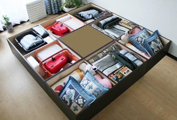 【新品・送料無料】【日本製】ブラウンユニット畳セット（1畳タイプ4本セット）