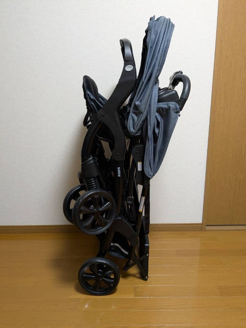 【本日限り値下げ】　 カトージ二人乗りベビーカー二人でゴーdx レインカバー付き