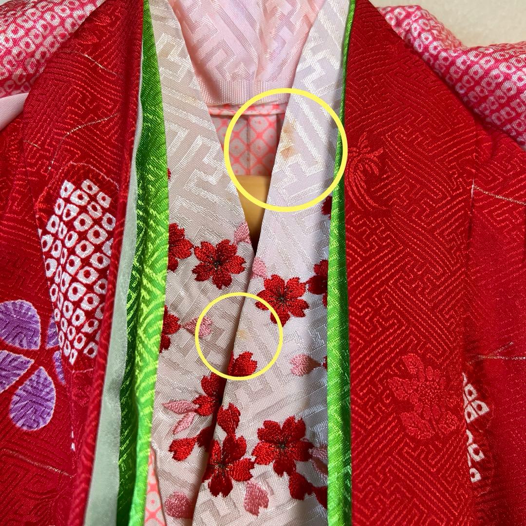 【訳あり】七五三 3歳被布着物襦袢セット