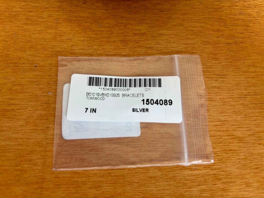 極美品　7インチ　TOMWOOD　ベネチアンブレスレット スターリング　スクエア