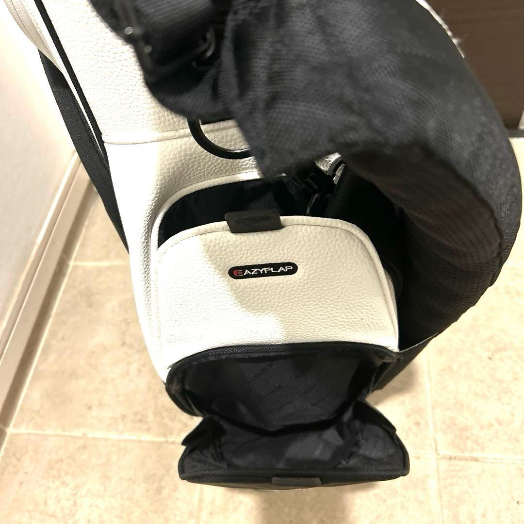 BEAMS GOLF キャディバッグ 白/黒バイカラー