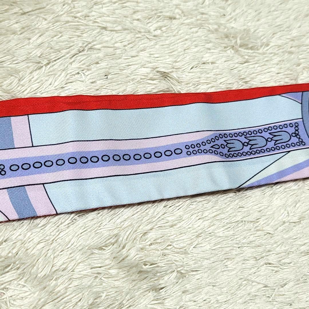 美品 HERMES エルメス ツイリー スカーフ シルク100％
