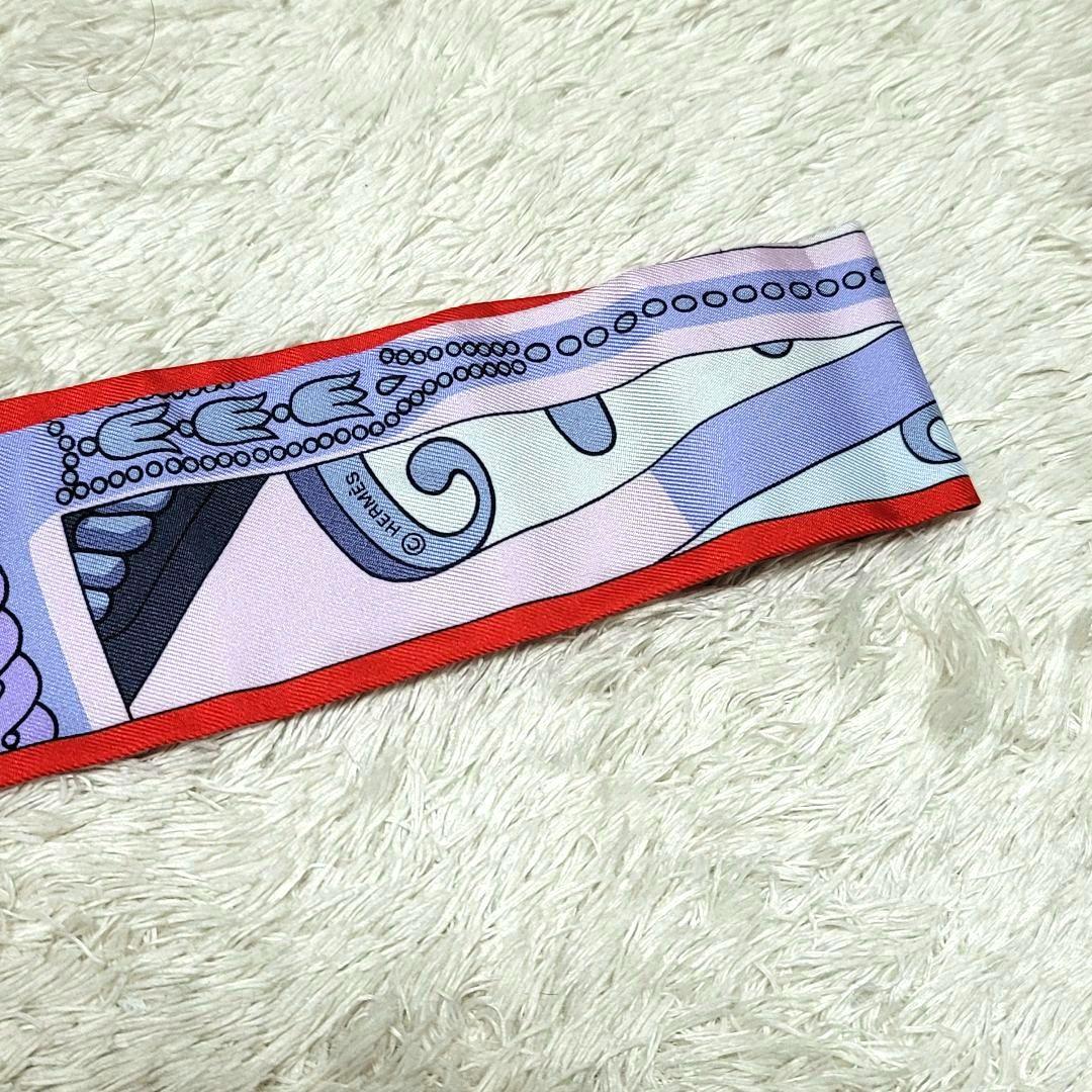 美品 HERMES エルメス ツイリー スカーフ シルク100％