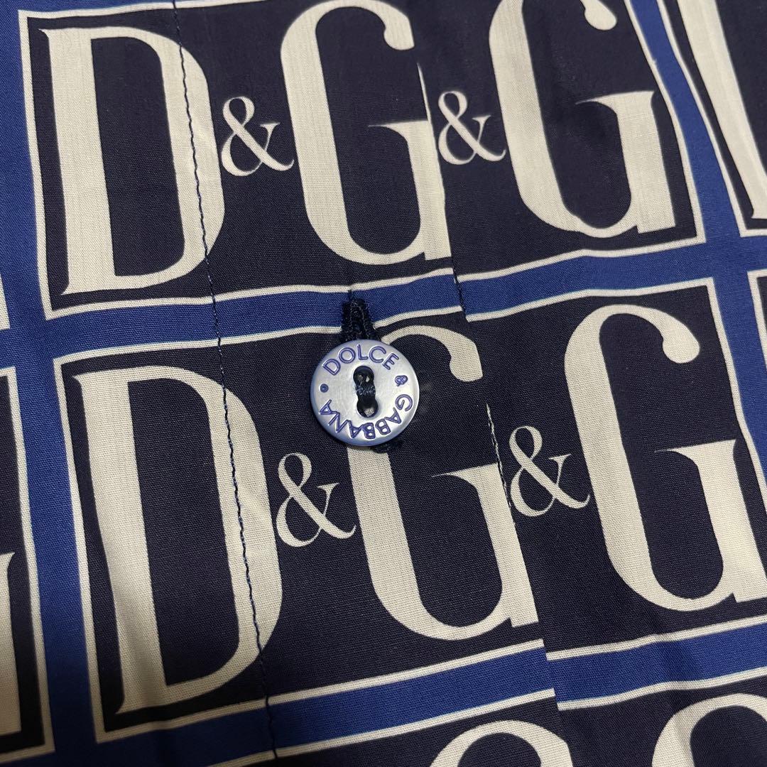 新品✨タグ付✨ドルチェ&ガッバーナ D&Gロゴ総柄 シャツ 42 大きいサイズ