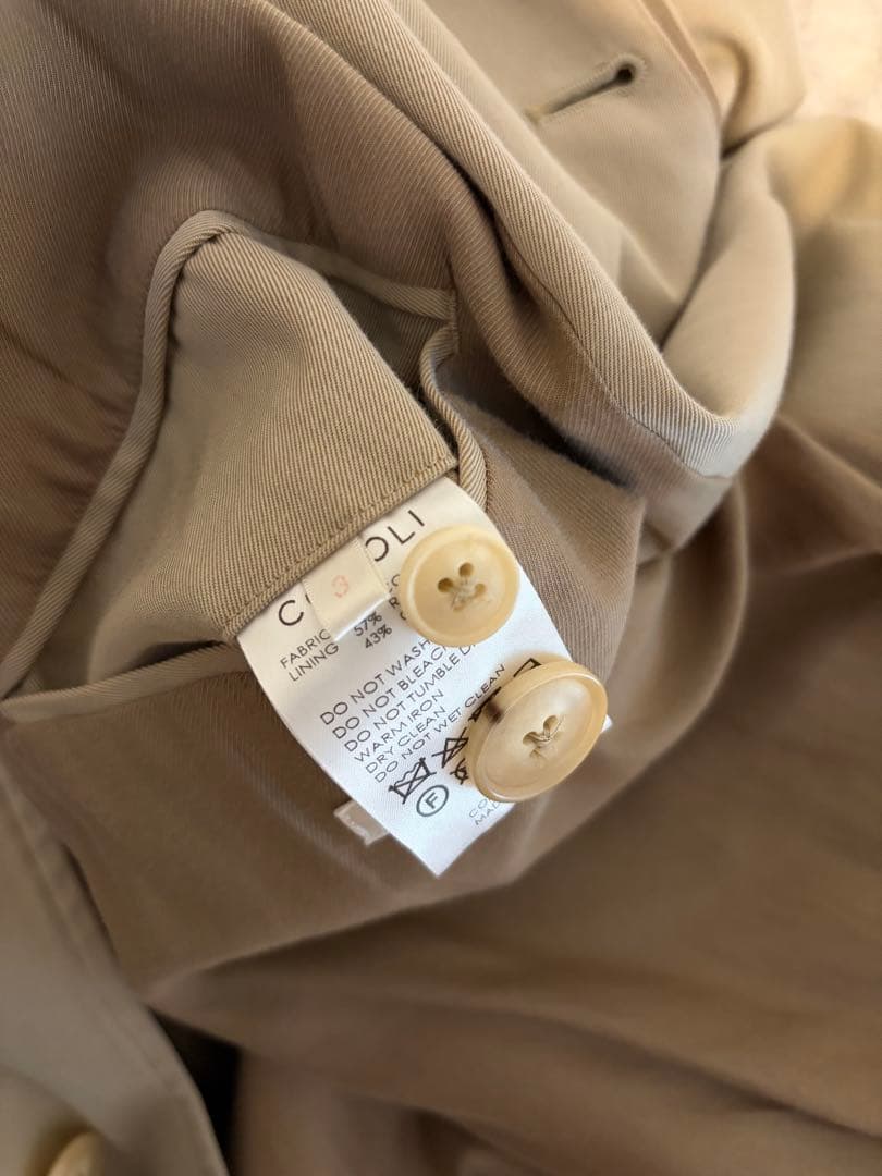 COMOLI 24AW コットンギャババルカラーコート BEIGE 3