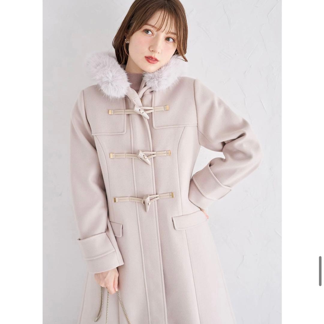 tocco トッコクローゼット　取り外し可能なファー付きダッフルコート