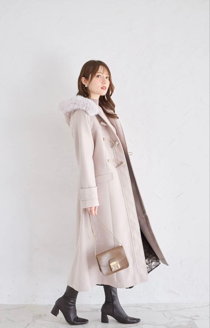 tocco トッコクローゼット　取り外し可能なファー付きダッフルコート