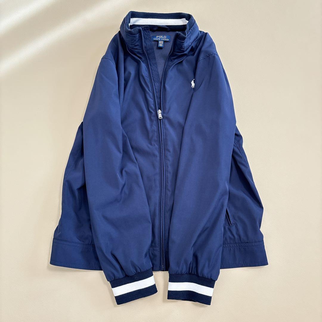 【美品】ポロラルフローレン スイングトップ ジップ ブルゾン ジャケット 青 S