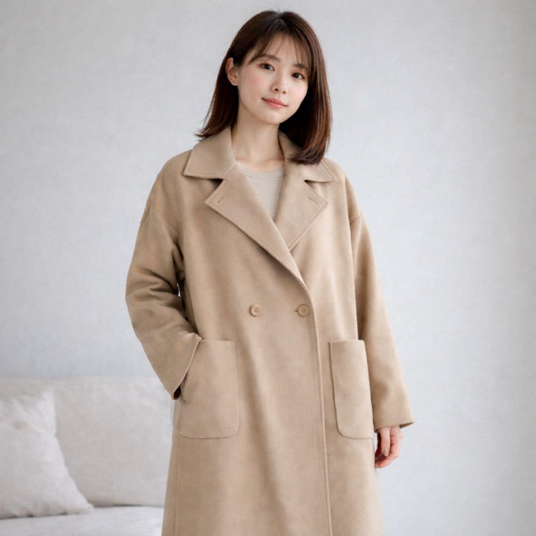 白タグ✨ MaxMara キャメルヘア ロング 女優襟