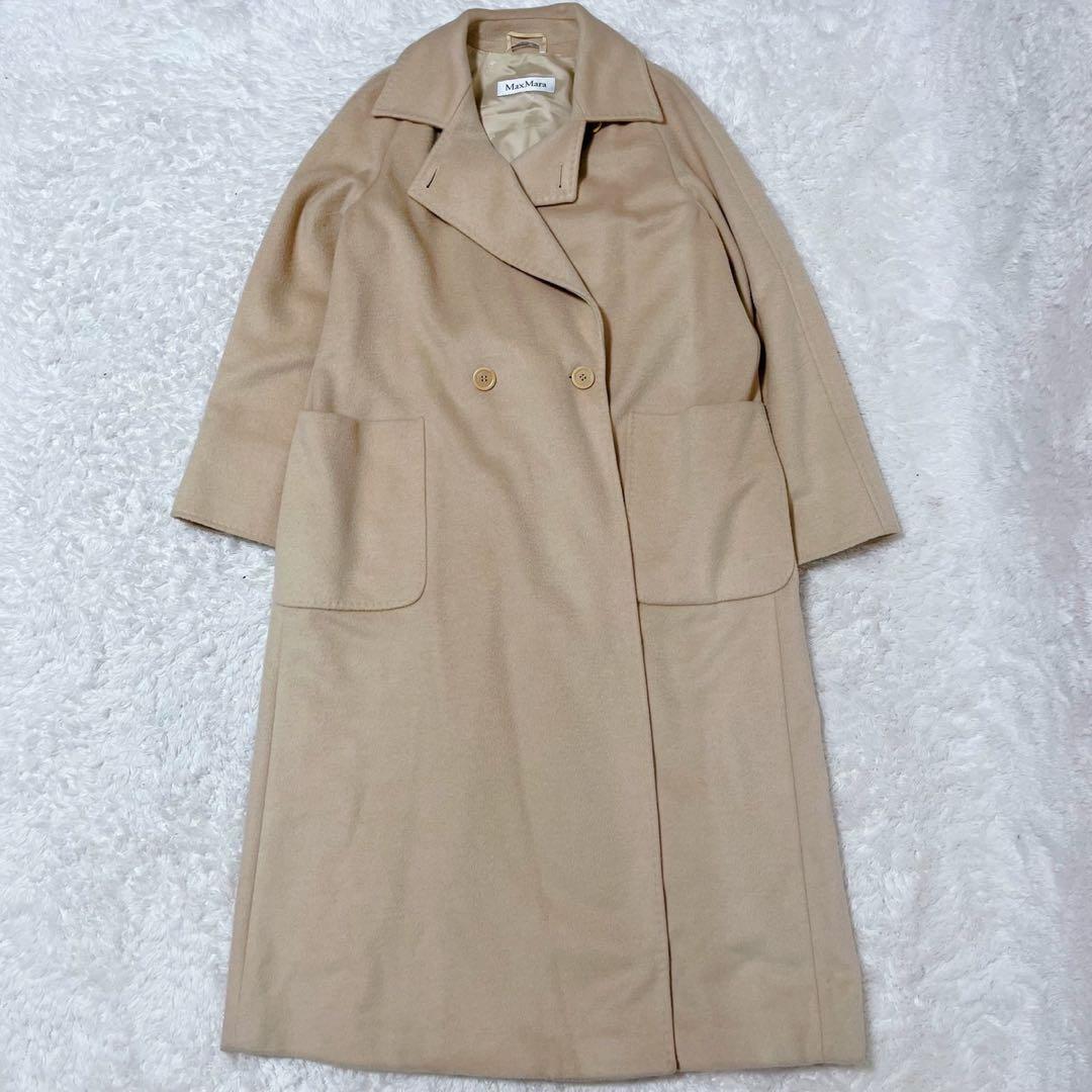 白タグ✨ MaxMara キャメルヘア ロング 女優襟