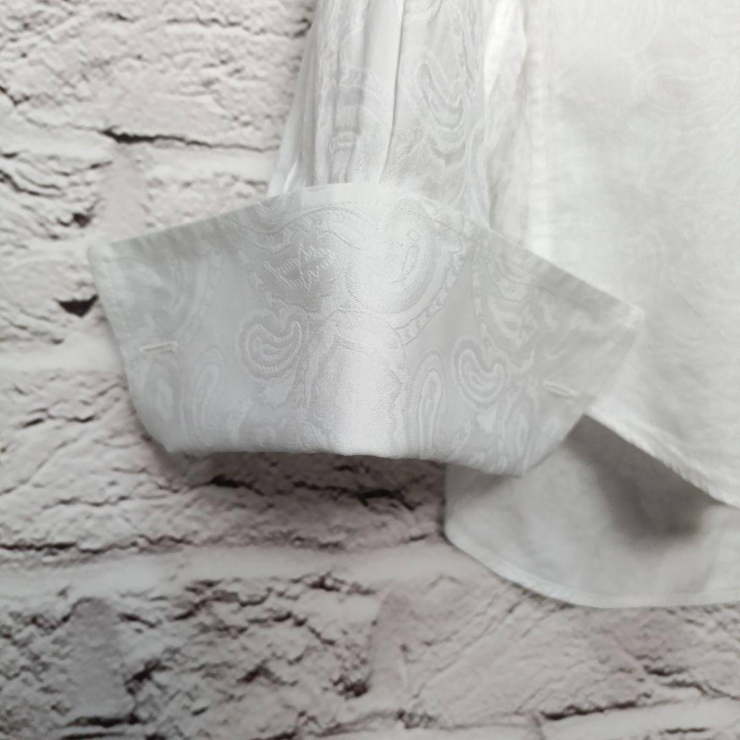 美品・希少■ETRO 総柄 ダブルカフス ロングスリーブシャツ ペイズリー柄