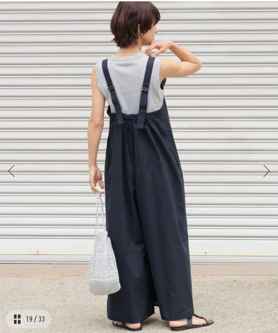 新品 JOURNAL STANDARD ギャザーサロペット ネイビー
