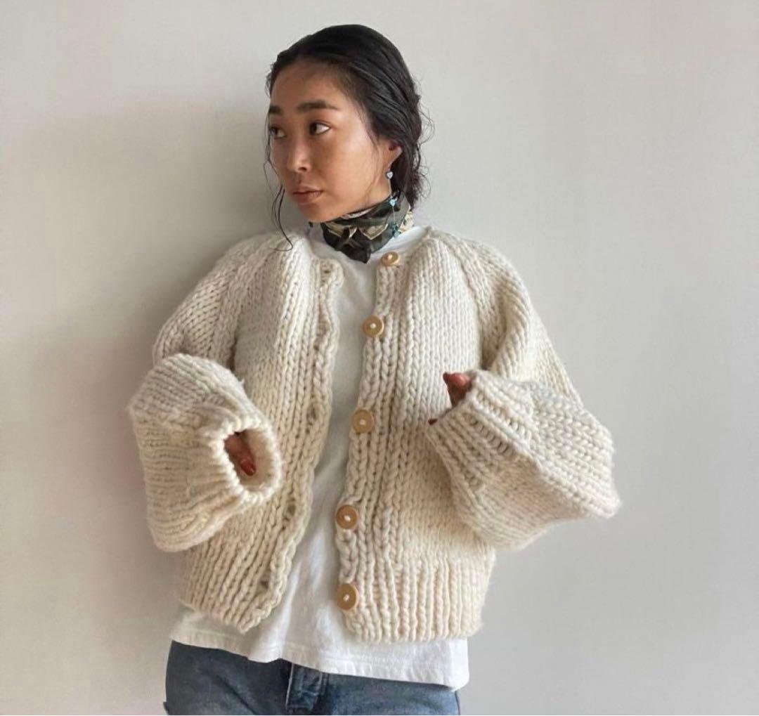 SeaRoomlynn Handmade Wool マルチカーディガン ホワイト