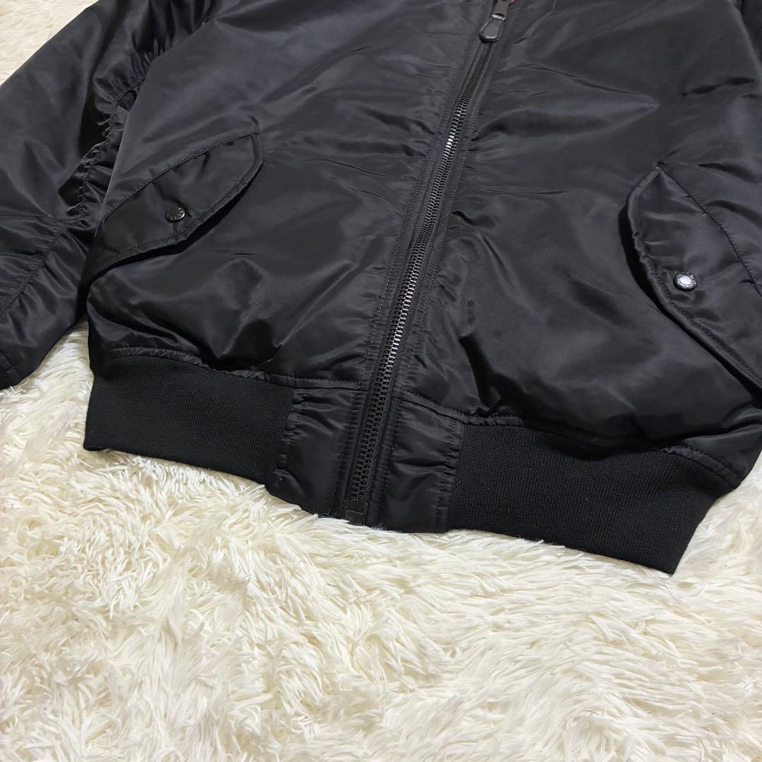 美品 AVIREX フライトジャケット アーチロゴ コマーシャルロゴ XL 黒