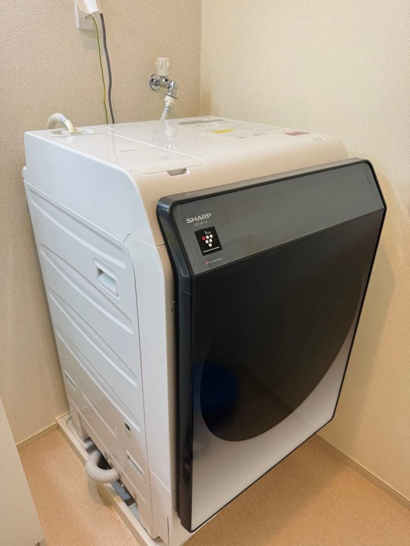 【送料込2/10まで】SHARP ドラム式洗濯機 左開き 22年製ES-W114