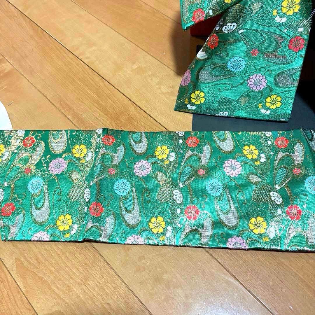 七五三　女の子　筥迫セット 祝い帯　帯揚げ　しごき