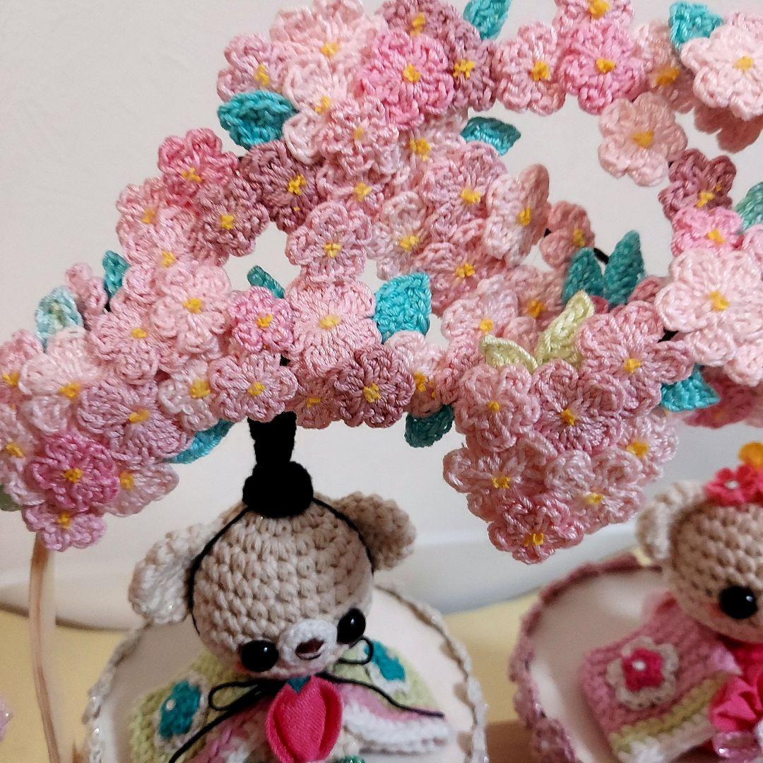 ハンドメイド　ひな祭り　編みぐるみ　シマエナガ　置物　インテリア