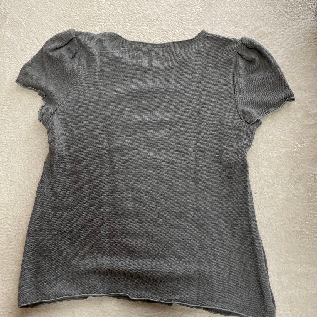 ARMANI COLLEZIONI グレー フリル 半袖 42
