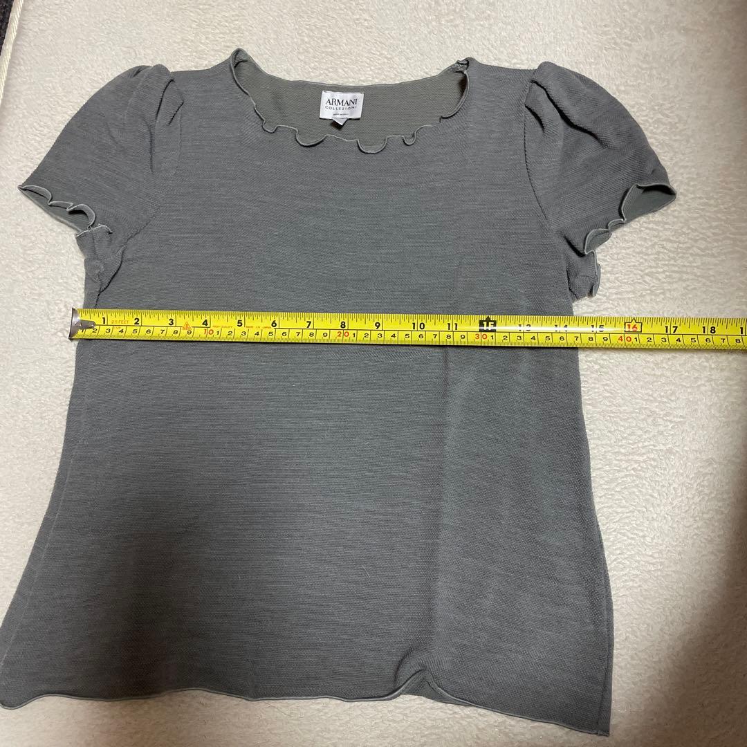 ARMANI COLLEZIONI グレー フリル 半袖 42