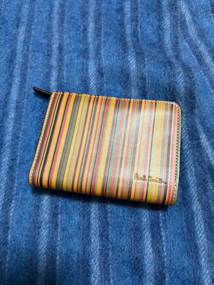 ☆新品☆ほぼ未使用☆ポールスミス ビンテージ ストライプ柄　☆折り財布☆