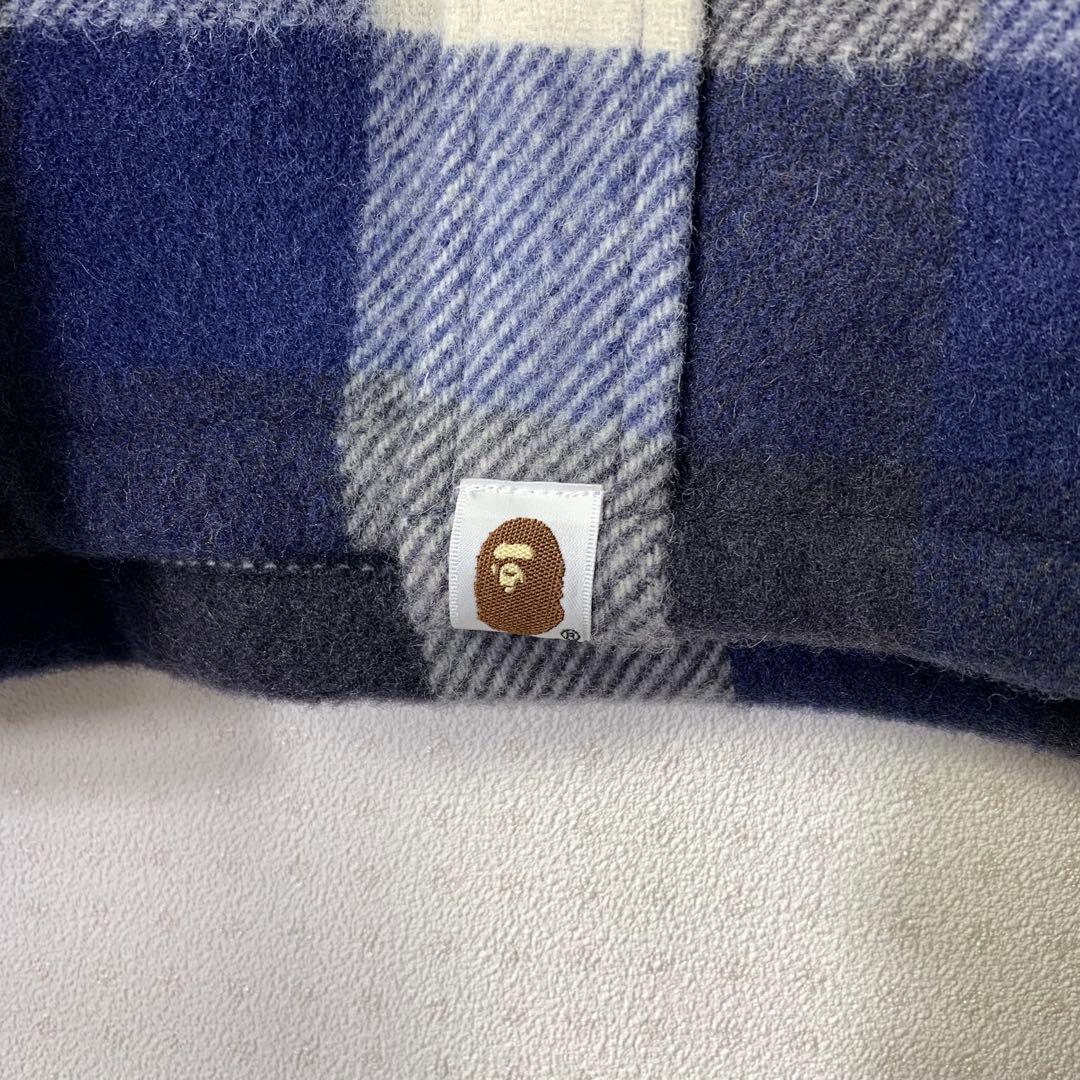 美品 A BATHING APE CPOジャケット ネルシャツ ブロックチェック