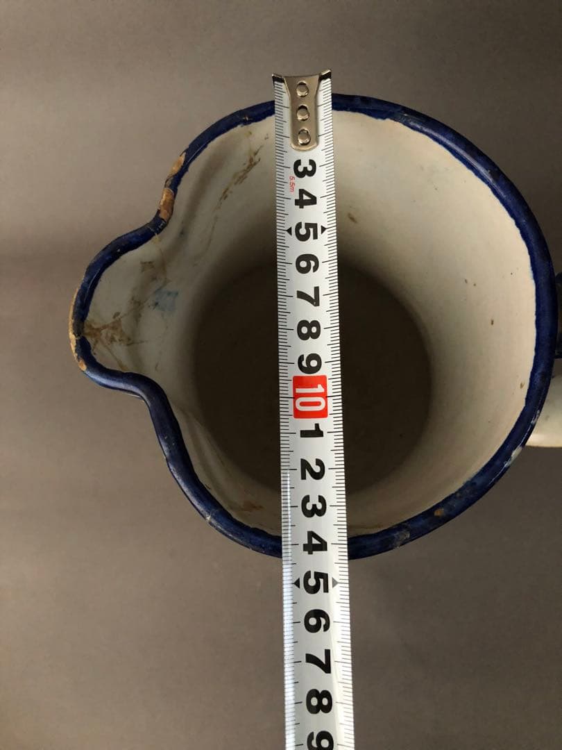 スペイン骨董　古陶 陶器　マニセス焼の水差し、ピッチャー　アンティーク