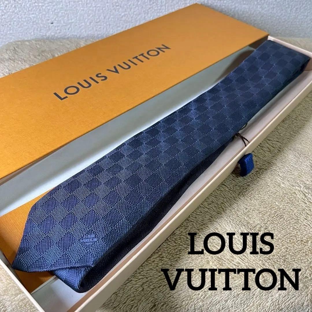 【新品】LOUIS VUITTON ルイヴィトン ネクタイ ダミエ ネイビー