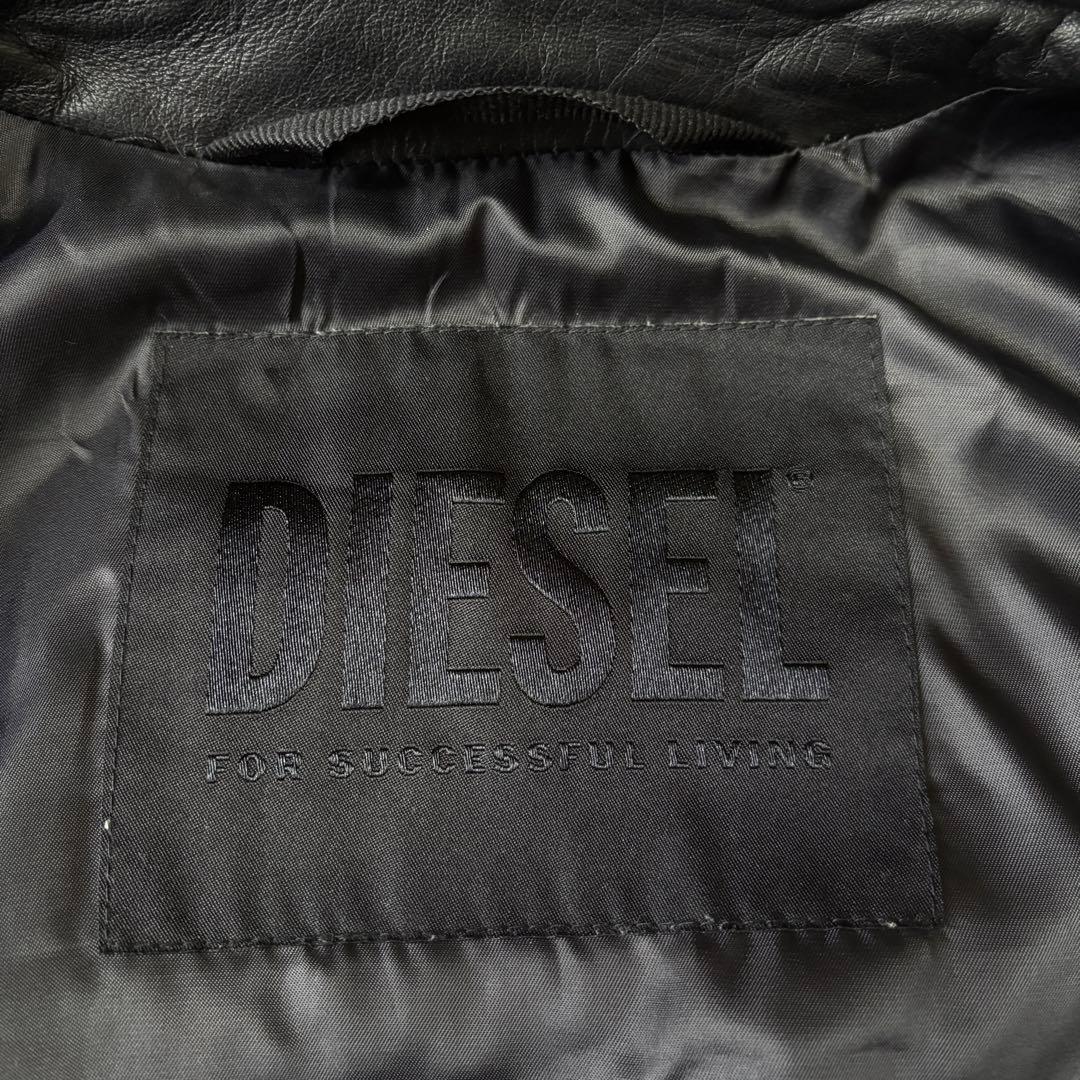 美品 ディーゼル レザージャケット ライダース Lサイズ シープスキン 羊革