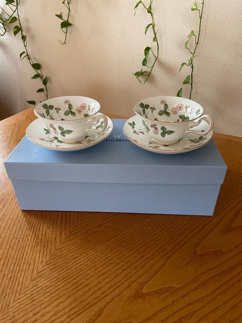 お値下げ【新品 シール付】ウェッジウッド　ワイルドストロベリー　 2客